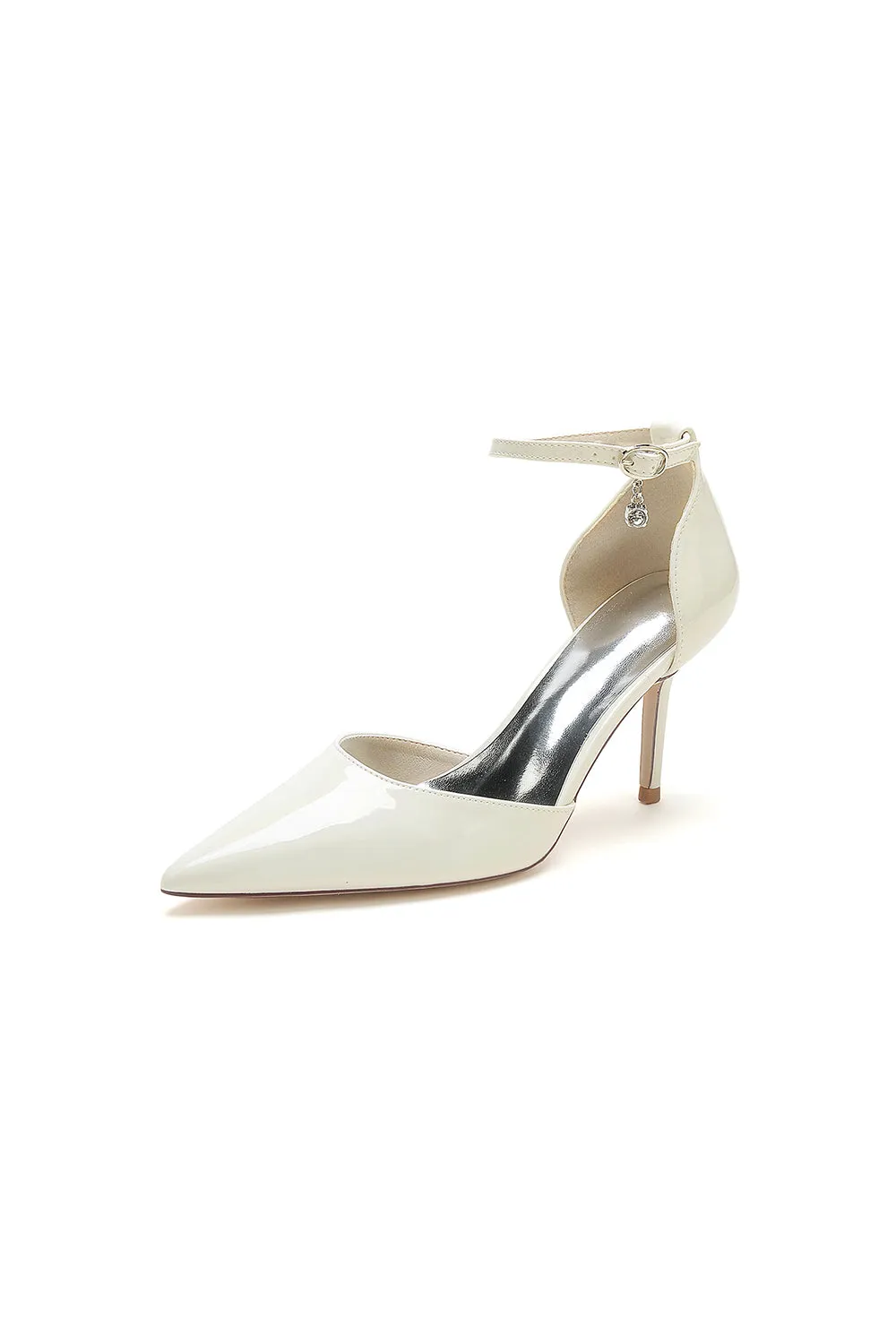 Pointed-Toe High Heels with Ankle Strap