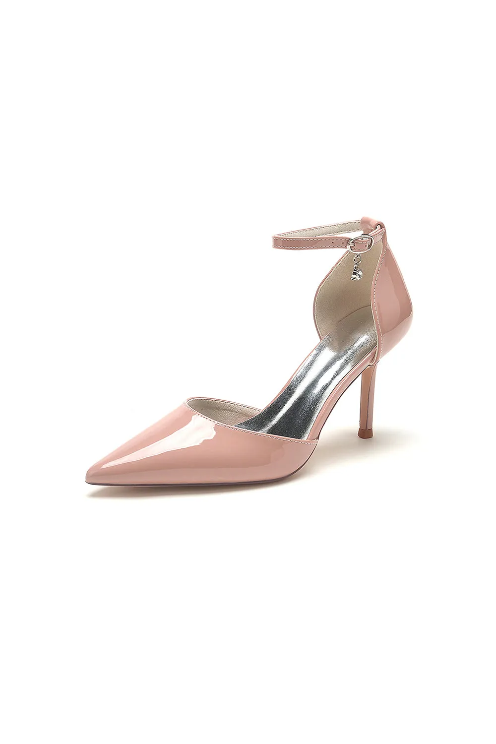 Pointed-Toe High Heels with Ankle Strap