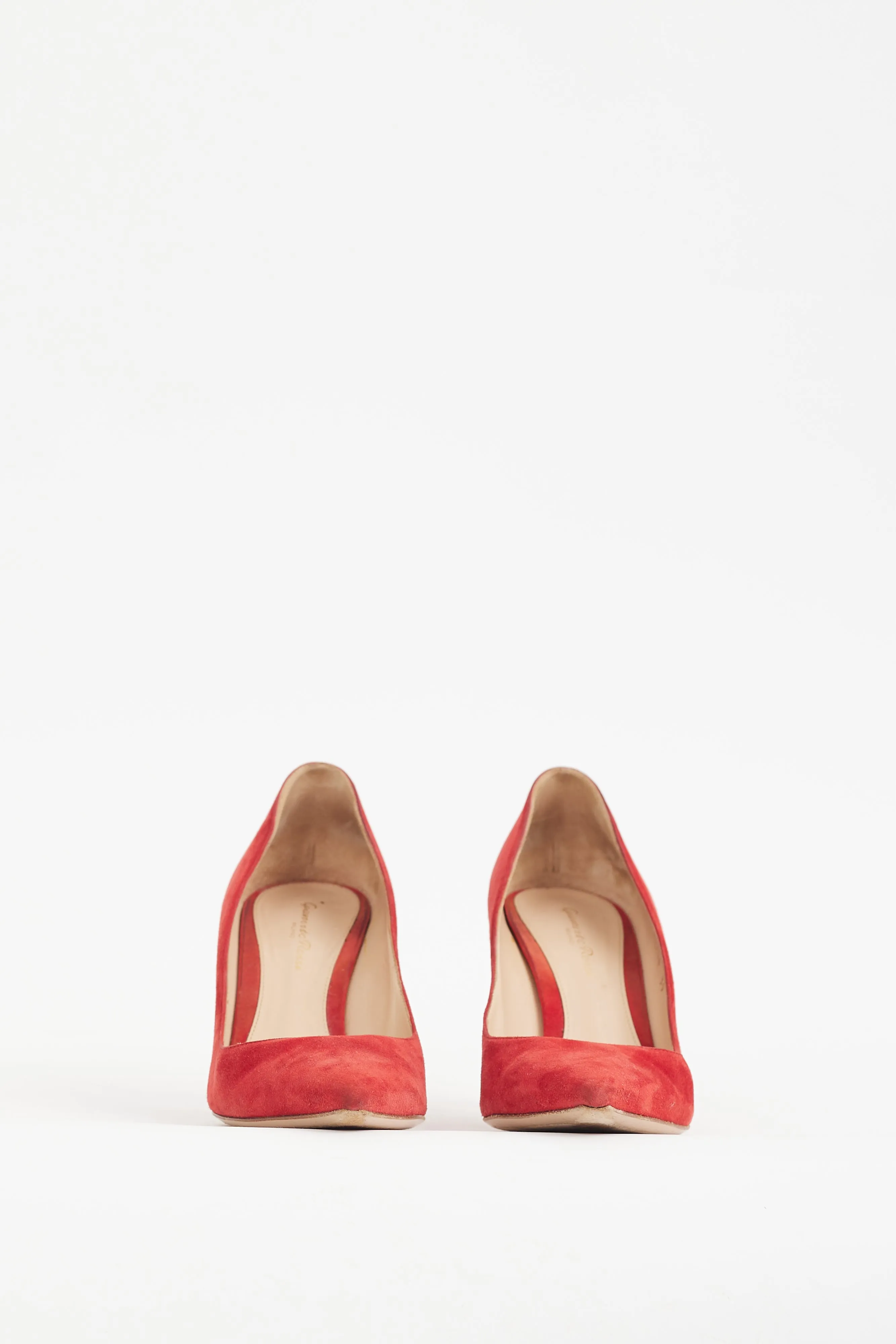 Red Suede Gianvito 85 Pump