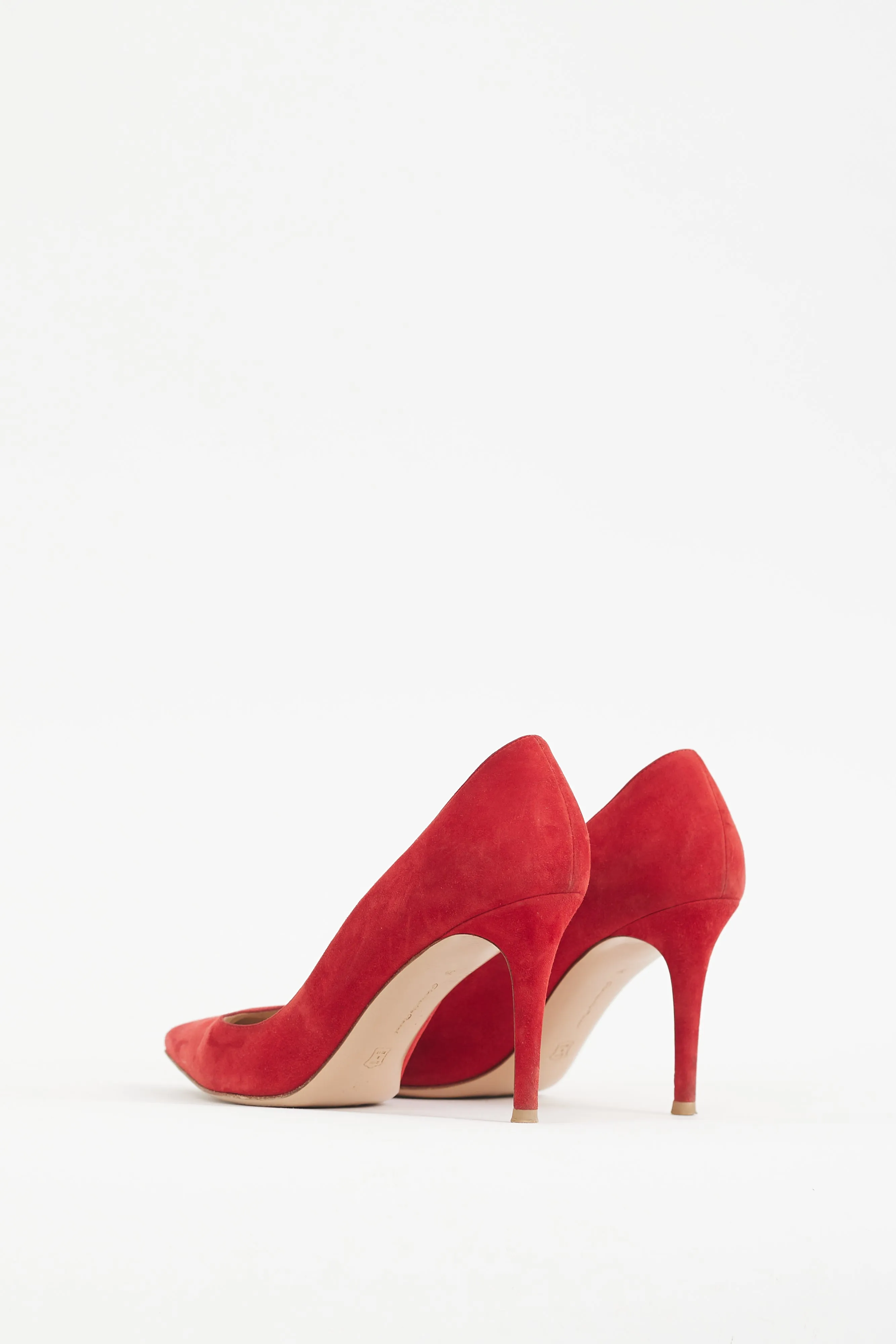 Red Suede Gianvito 85 Pump