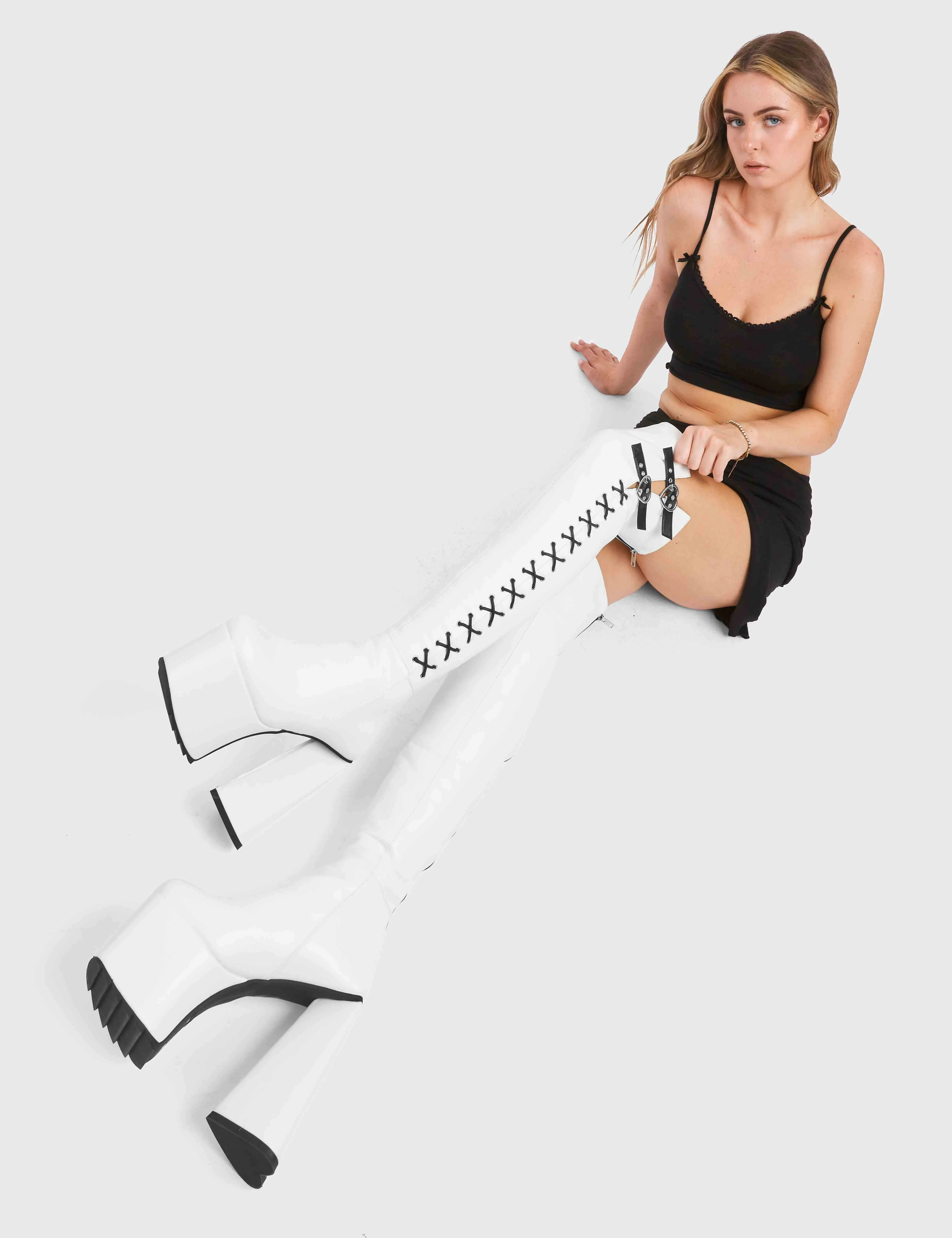 Small Victories Platform Thigh High Boots