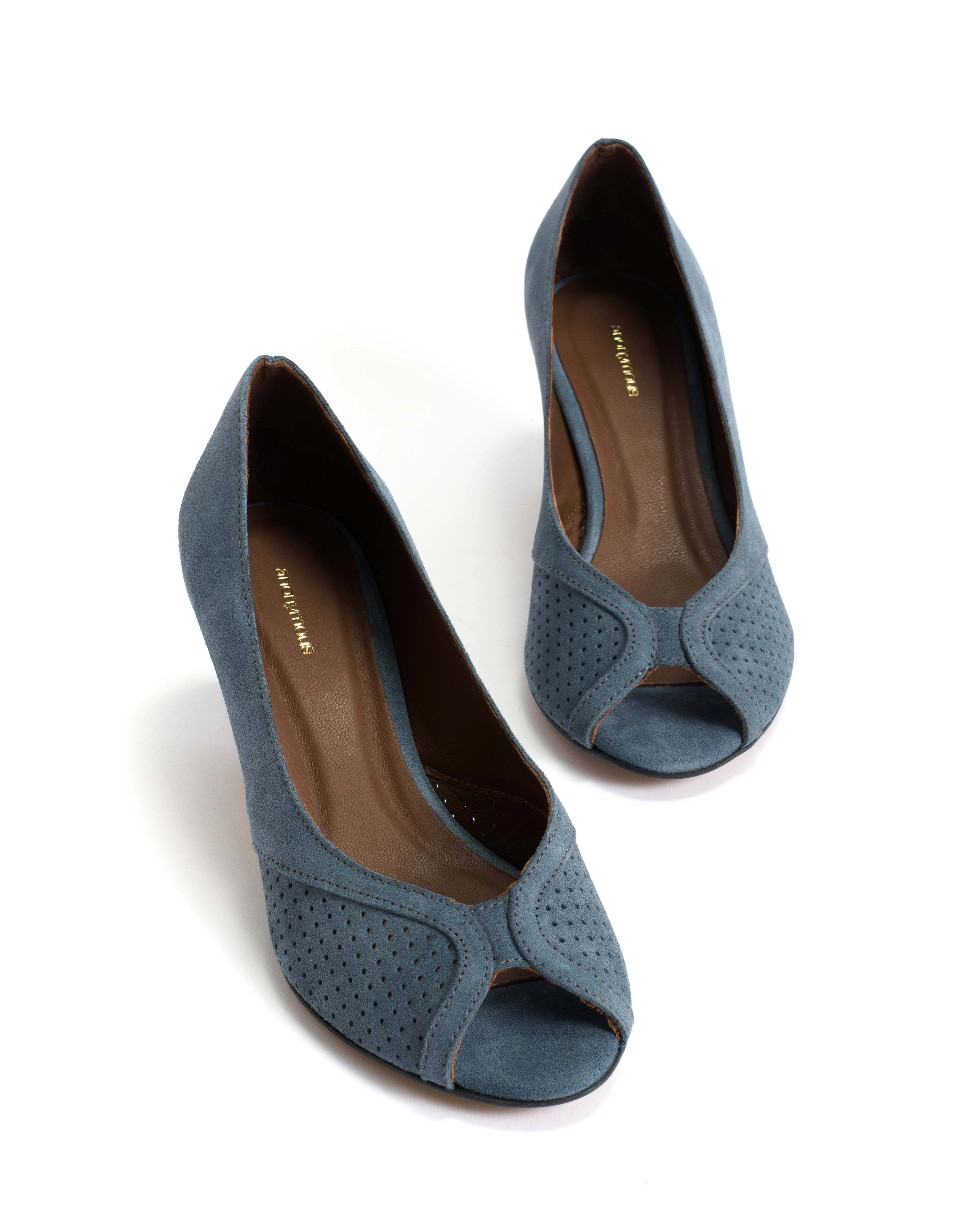 Tiffany stiletto Calf suede Denim blue