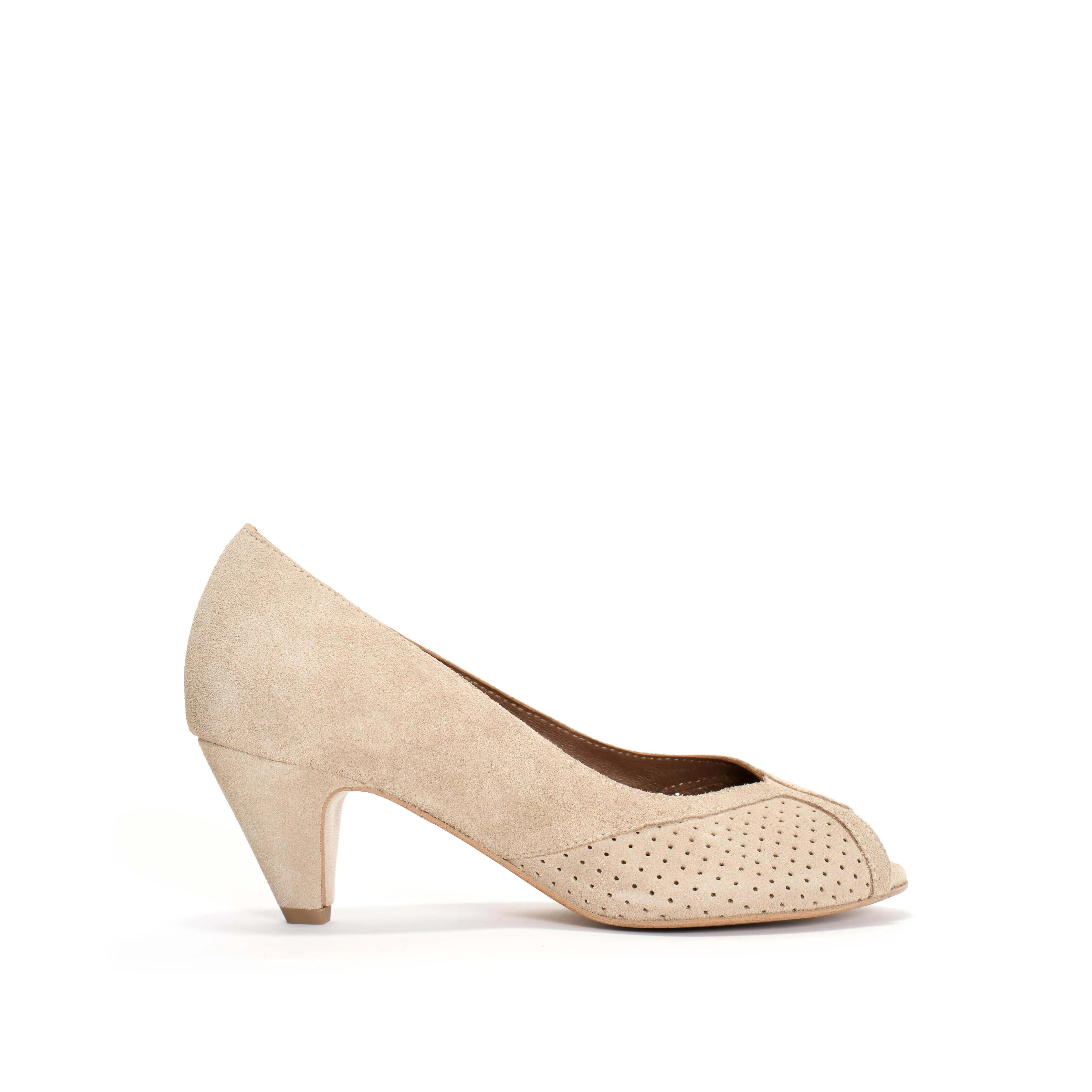 Tiffany stiletto Calf suede Vanilla cream