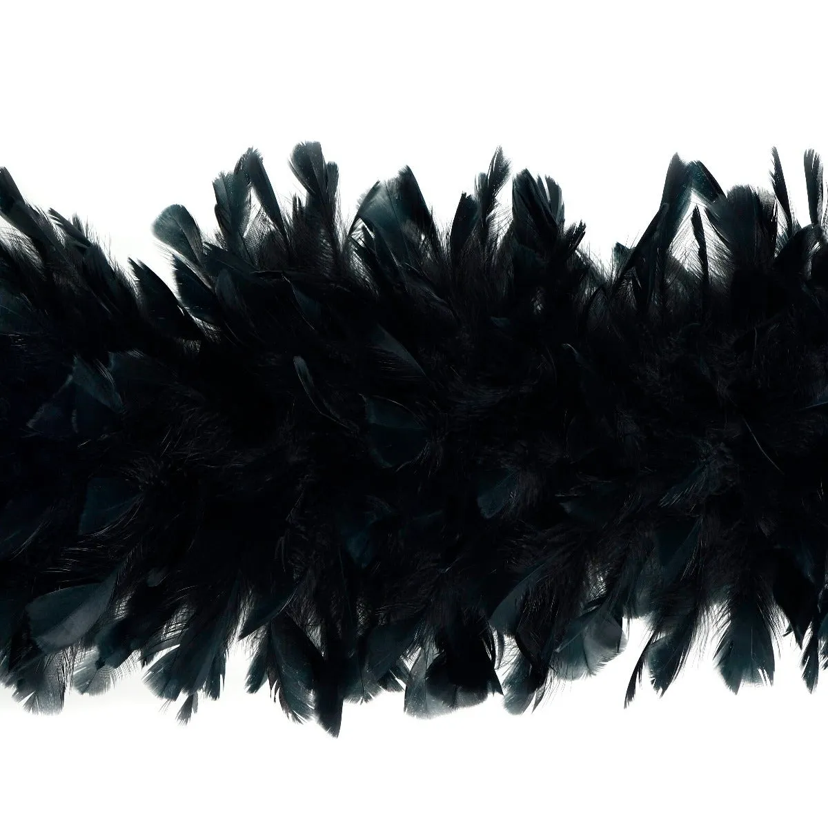 Turkey Ruff Feather Boa - 14-16" - Black