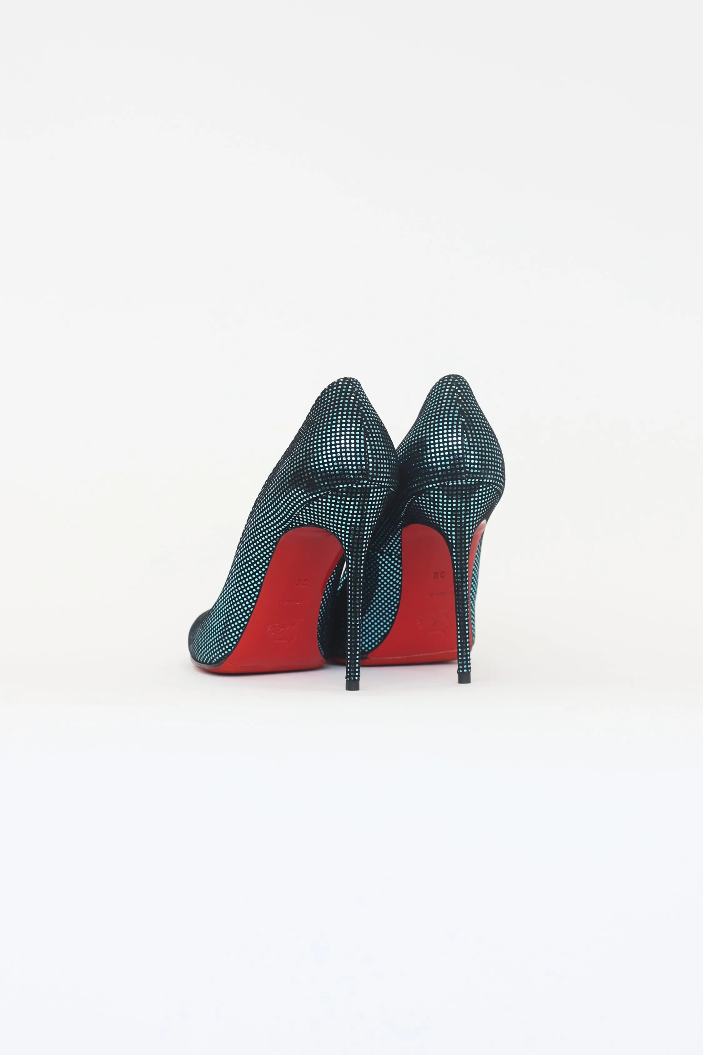 Turquoise Suede Fifi 120 Pumps