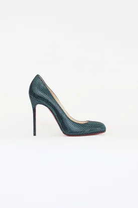 Turquoise Suede Fifi 120 Pumps