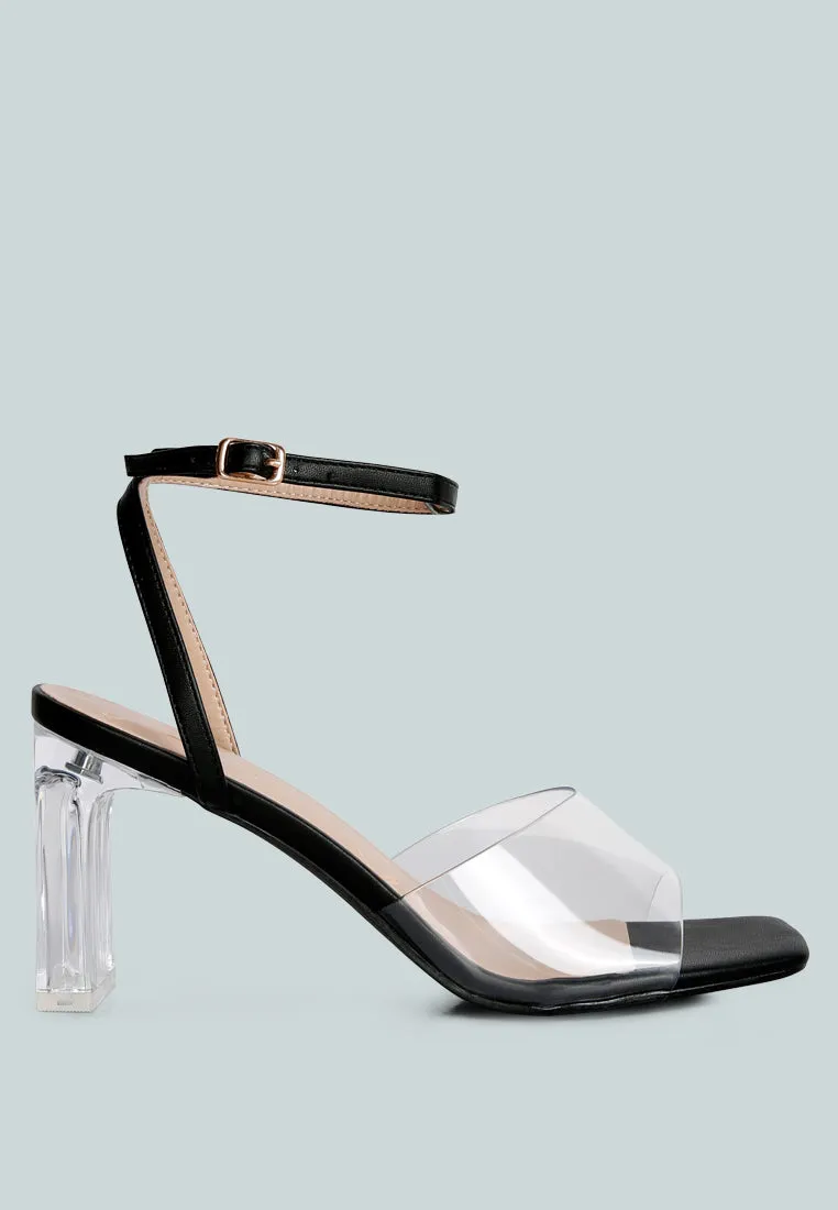 Twinkle Clear Block Heel Sandal